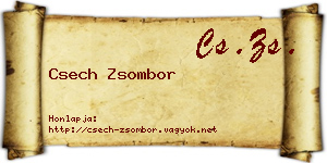 Csech Zsombor névjegykártya