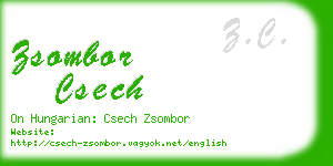 zsombor csech business card